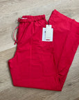 Nation LA 100% Pima Cotton Poplin Lucia Drawstring Pant in Heartbeat Red