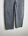 Enza Costa 100% Cotton Rigid Denim Black Barrel Utility Style Cropped Jean