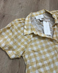 Cleobella x Arrows & Bows 100% Organic Cotton Yellow Gingham Sunkissed Set
