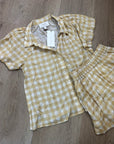 Cleobella x Arrows & Bows 100% Organic Cotton Yellow Gingham Sunkissed Set