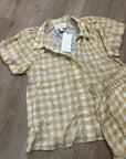 Cleobella x Arrows & Bows 100% Organic Cotton Yellow Gingham Sunkissed Set