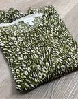Garnet Hill 100% Merino Wool Green Brown Neutral Button Down Cardigan Sweater
