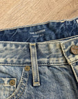 AG 100% Cotton Denim Distressed Bonnie Relaxed Cutoff Jean Shorts