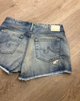 AG 100% Cotton Denim Distressed Bonnie Relaxed Cutoff Jean Shorts