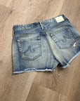 AG 100% Cotton Denim Distressed Bonnie Relaxed Cutoff Jean Shorts