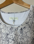 Rag & Bone Silk Cotton Panel Floral Neutral Layered Tank Top