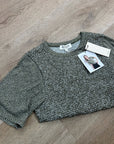 Nation LA 100% Pima Cotton Olivia Smocked Short Sleeve Green T - Shirt