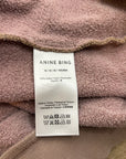 Anine Bing 100% Cotton Oversized Tyler 'BING' Spellout Sweatshirt in Tan