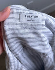 Aritzia Babaton 100% Linen Striped Oversized Button Down Long Sleeve Top