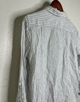 Aritzia Babaton 100% Linen Striped Oversized Button Down Long Sleeve Top