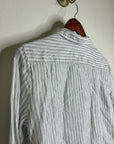 Aritzia Babaton 100% Linen Striped Oversized Button Down Long Sleeve Top