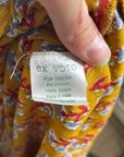 Ex - Voto 100% Cotton Block Print Bohemian Iris Sundress Maxi Flowy