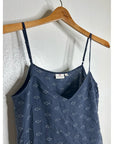 AG 100% Silk Whale Nautical Fish V- Neck Camisole Tank Top