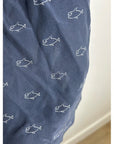 AG 100% Silk Whale Nautical Fish V- Neck Camisole Tank Top