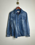 Hudson 100% Cotton Acid Wash Button Down Oversized Shirt