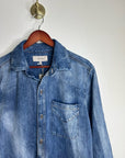Hudson 100% Cotton Acid Wash Button Down Oversized Shirt