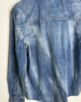 Hudson 100% Cotton Acid Wash Button Down Oversized Shirt
