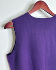 Saks Fifth Avenue 100% Cashmere Deep Purple Knit Tank Top Sweater