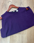 Saks Fifth Avenue 100% Cashmere Deep Purple Knit Tank Top Sweater