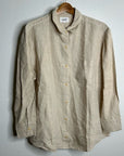 MATE The Label 100% Organic Linen Oversized Long Sleeve Shirt in Natural