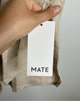 MATE The Label 100% Organic Linen Oversized Long Sleeve Shirt in Natural