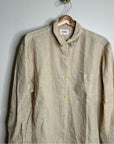 MATE The Label 100% Organic Linen Oversized Long Sleeve Shirt in Natural