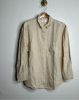 MATE The Label 100% Organic Linen Oversized Long Sleeve Shirt in Natural