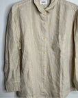 MATE The Label 100% Organic Linen Oversized Long Sleeve Shirt in Natural