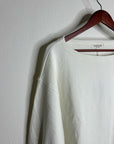 Nation LA 100% Cotton Geri Sweatshirt French Terry Boxy Fit in Porcelain