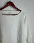Nation LA 100% Cotton Geri Sweatshirt French Terry Boxy Fit in Porcelain
