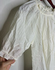 Nation LA 100% Cotton Whitney Ruffle Short Sleeve Top in Porcelain