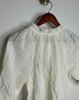 Nation LA 100% Cotton Whitney Ruffle Short Sleeve Top in Porcelain