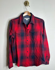 Outerknown 100% Organic Cotton Red Blue Plaid Blanket Shirt Button Down XS/S