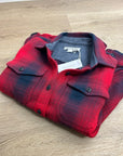 Outerknown 100% Organic Cotton Red Blue Plaid Blanket Shirt Button Down XS/S