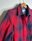 Outerknown 100% Organic Cotton Red Blue Plaid Blanket Shirt Button Down XS/S