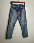 NWT Moussy Vintage 100% Cotton Tapered Distressed Jean Cow Hide Patch