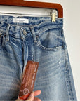 NWT Moussy Vintage 100% Cotton Tapered Distressed Jean Cow Hide Patch