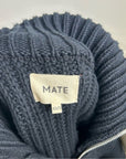 MATE The Label 100% Organic Cotton Half - Zip Chunky Knit Oversized Sweater