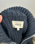 MATE The Label 100% Organic Cotton Half - Zip Chunky Knit Oversized Sweater