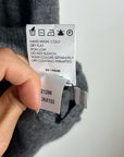 Enza Costa 100% Cashmere Gray Short Sleeve Knit Crew Neck Top