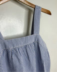 Brixton 100% Cotton Striped Babydoll Textured Tank Top