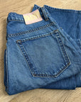 MOTHER 100% Cotton SNACKS High Waist Double Stack Ankle Straight Leg Jean