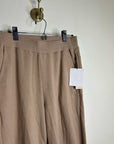 Nation LA 100% Cotton Wide Leg Flare Pull on Sweatpant in Mushroom