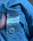CP Shades 100% Linen Blue Tunic Long Sleeve