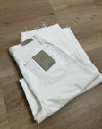 Hudson 100% Cotton White Distressed Bailey Barrel Jean Contrast Stitching