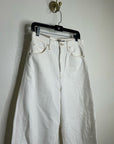 Hudson 100% Cotton White Distressed Bailey Barrel Jean Contrast Stitching