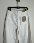 Hudson 100% Cotton White Distressed Bailey Barrel Jean Contrast Stitching