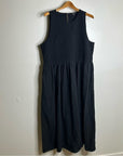 Madewell 100% Cotton Poplin Smocked Black Tank Maxi Dress