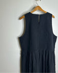 Madewell 100% Cotton Poplin Smocked Black Tank Maxi Dress