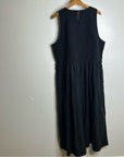 Madewell 100% Cotton Poplin Smocked Black Tank Maxi Dress